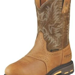 Ariat Boots: Men's Composite Toe 10008635 Waterproof Workhog Pull-On Cowboy Boots -doublehboots shop 10008635 3 4 front
