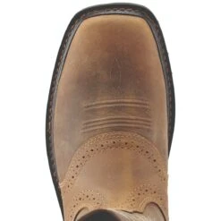 Ariat Boots: Men's Brown 10010134 Steel Toe Heat-Resistant EH Cowboy Boots -doublehboots shop 10010134 toe