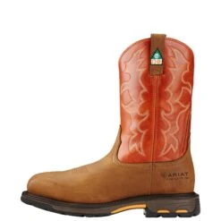 Ariat Boots: Men's Brown 10017170 Puncture-Resistant Composite Toe Workhog Cowboy Boots 10 Ariat Boots: Men's Brown 10017170 Puncture-Resistant Composite Toe Workhog Cowboy Boots -doublehboots shop 10017170 side