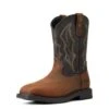 Ariat Boots: Men's 10034156 Destressed Brown Black Composite Toe H20 Western Work Boot 1 Ariat Boots: Men's 10034156 Destressed Brown Black Composite Toe H20 Western Work Boot -doublehboots shop 10034156 3 4 front