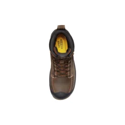 Keen Utility Boots: Men's 1027100 Dark Earth Gum Carbon Fiber Toe Fort Wayne 6" Waterproof EH Work Boot -doublehboots shop 1027100 sldedit2