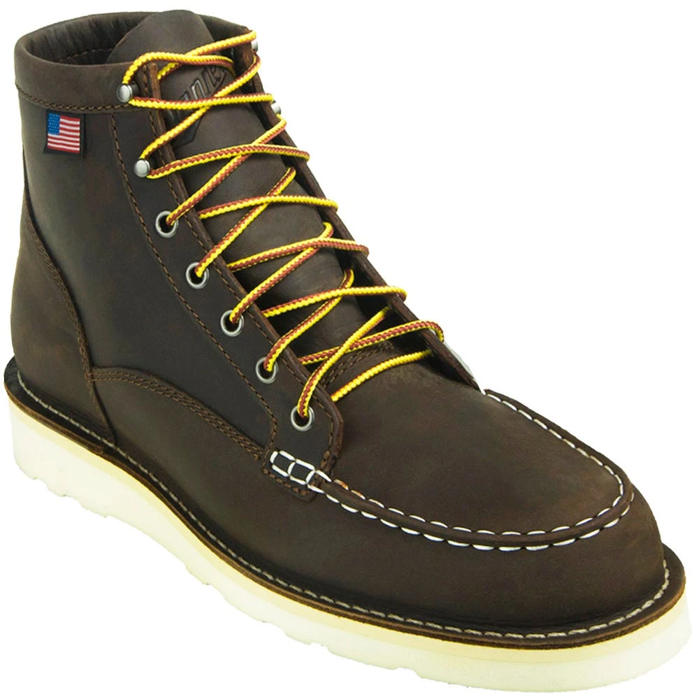 Danner Boots: Men's Brown Moc Toe 15563 Bull Run Soft Toe Work Boots 4 Danner Boots: Men's Brown Moc Toe 15563 Bull Run Soft Toe Work Boots - Image 2
