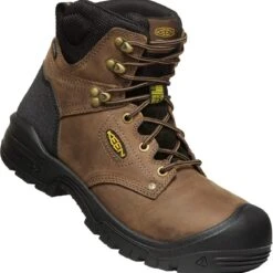 Keen Utility Boots: Men's 1026489 Dark Earth Black Soft Toe 6" Waterproof Independence Boot