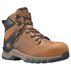 Timberland Pro Boots: Men's A1RVS Tan Hypercharge Composite Toe Waterproof Work Boot -doublehboots shop a1rvs