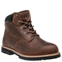 Timberland Pro Boots: Men's A1WG2 Brown Gritstone Slip Resistant 6" Work Boot -doublehboots shop a1wg2