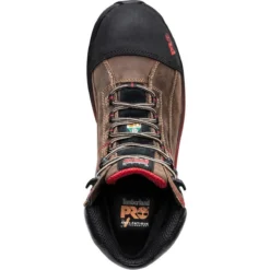 Timberland Pro Boots: Men's A1WSB Brown Red Bosshog Composite Toe Waterproof 6" Work Boot -doublehboots shop a1wsb 2edit