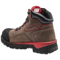 Timberland Pro Boots: Men's A1WSB Brown Red Bosshog Composite Toe Waterproof 6" Work Boot -doublehboots shop a1wsb 3edit