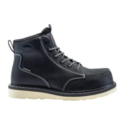 Avenger Boots: Men's A7508 Black Carbon Toe 6" Waterproof EH Wedge Moc Toe Work Boot -doublehboots shop a7508 3
