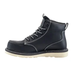 Avenger Boots: Men's A7508 Black Carbon Toe 6" Waterproof EH Wedge Moc Toe Work Boot -doublehboots shop a7508 4