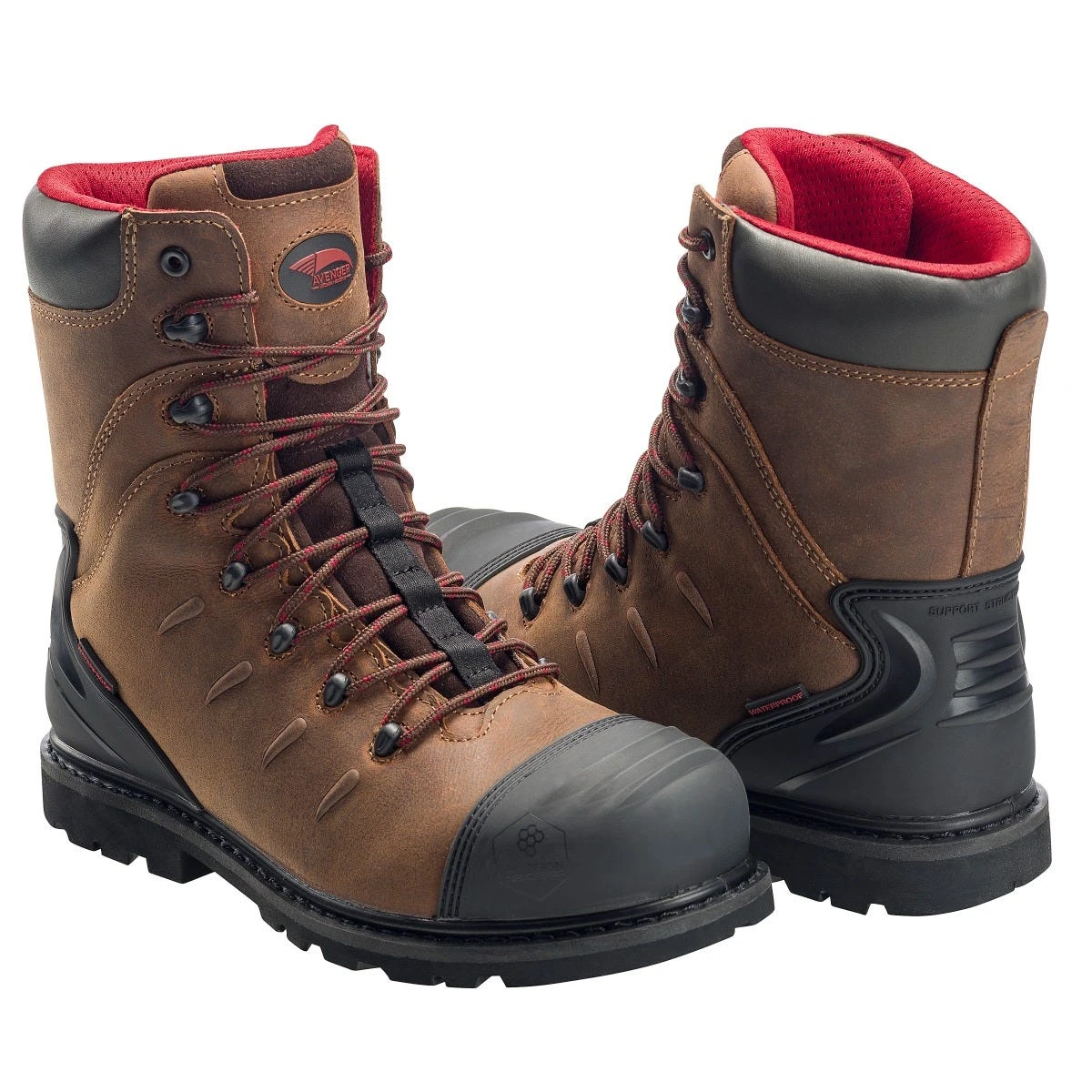Avenger Boots: Men's A7556 Brown Composite Toe Hammer 8" Met Guard EH Waterproof Work Boot 8 Avenger Boots: Men's A7556 Brown Composite Toe Hammer 8" Met Guard EH Waterproof Work Boot - Image 6