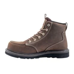Avenger Boots: Men's A7607 Brown Soft Toe 6" Waterproof EH Moc Wedge Work Boot -doublehboots shop a7607 4