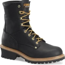 Carolina Boots: Men's CA1825 Black 8" Steel Toe Elm Logger Boot