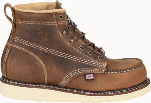Carolina Boots: Men’s CA7011 Old Town Folklore AMP USA 6” Domestic Moc Toe Wedge Work Boot 4 Carolina Boots: Men’s CA7011 Old Town Folklore AMP USA 6” Domestic Moc Toe Wedge Work Boot - Image 2