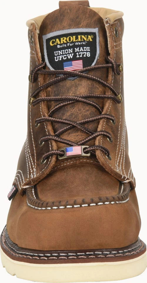 Carolina Boots: Men’s CA7011 Old Town Folklore AMP USA 6” Domestic Moc Toe Wedge Work Boot 6 Carolina Boots: Men’s CA7011 Old Town Folklore AMP USA 6” Domestic Moc Toe Wedge Work Boot - Image 4
