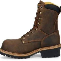 Carolina Boots: Men's CA9853 Brown Poplar 8” Composite Toe Logger Boot -doublehboots shop ca9853 500xauto instep