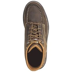 Carhartt Boots: Men's CMW6095 Brown 6-Inch Waterproof General Toe Wedge Boots -doublehboots shop carhartt cmw6095 t 01