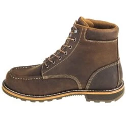 Carhartt Boots: Men's CMW6197 Brown Waterproof 6-Inch General Toe Work Boots -doublehboots shop carhartt cmw6197 i 01