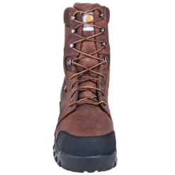 Carhartt Boots: Men's CMF8720 Brown Met Guard Waterproof 8-Inch Work Boots -doublehboots shop carhartt cwf8720 f 01
