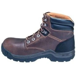 Carhartt Boots: Men's Brown CMF6066 Slip Resistant Leather Work Flex EH Boots -doublehboots shop carhartt footwear cmf6366 i 01 1