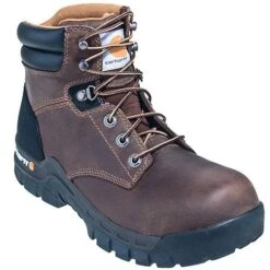 Carhartt Boots: Men's Brown CMF6066 Slip Resistant Leather Work Flex EH Boots -doublehboots shop carhartt footwear cmf6366 p 01 1