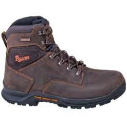 Danner Boots: Men's 12433 Waterproof EH Brown 6-Inch Slip-Resistant Boots 12 Danner Boots: Men's 12433 Waterproof EH Brown 6-Inch Slip-Resistant Boots -doublehboots shop danner 12433 o 01