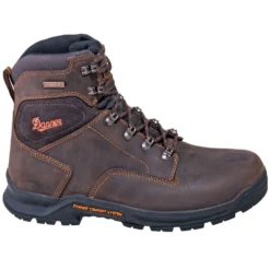 Danner Boots: Men's 12435 Waterproof Brown Leather Crafter Slip-Resistant Boots -doublehboots shop danner 12433 o 01 1