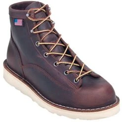 Danner Boots: Men's Brown 15552 EH American-Made Bull Run Boots -doublehboots shop danner 15552 p 01