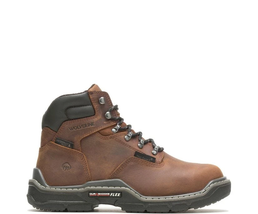 Wolverine Boots: Men's W211165 Brown Composite Toe 6" Raider Waterproof Met-Guard Work Boot 4 Wolverine Boots: Men's W211165 Brown Composite Toe 6" Raider Waterproof Met-Guard Work Boot - Image 2