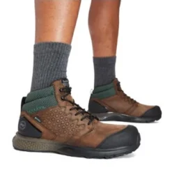 Timberland Pro Boots: Men's A1ZRC Brown Green Reaxion Composite Toe Waterproof Hiker -doublehboots shop detail tb0a1zrc 214 a 1