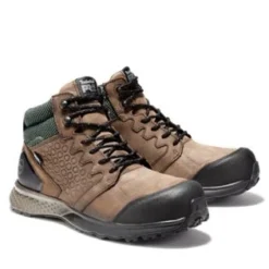 Timberland Pro Boots: Men's A1ZRC Brown Green Reaxion Composite Toe Waterproof Hiker -doublehboots shop detail tb0a1zrc 214 a 4