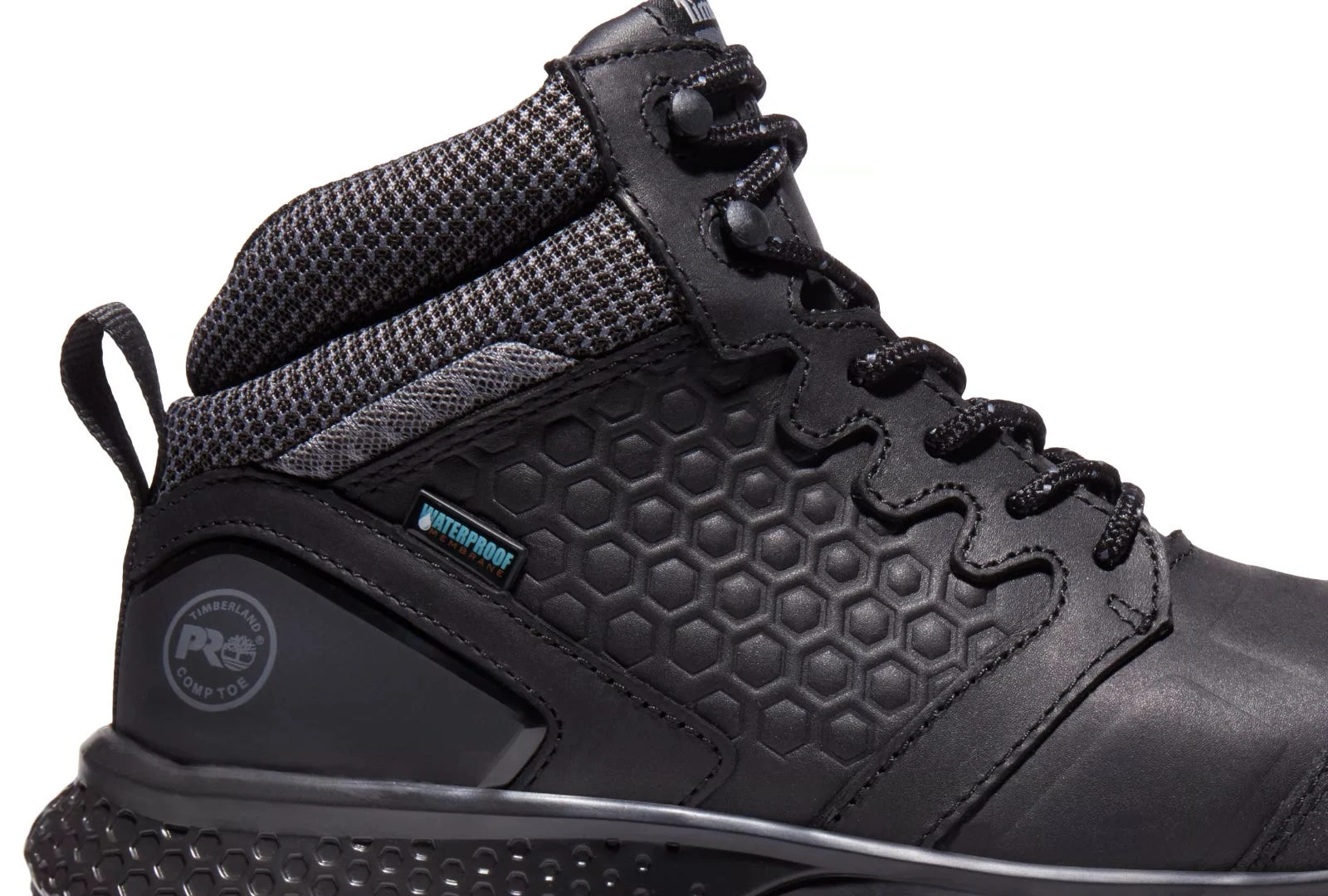 Timberland Pro Boots: Women's A21QA Black Grey Reaxion Composite Toe Waterproof Hiker 3 Timberland Pro Boots: Women's A21QA Black Grey Reaxion Composite Toe Waterproof Hiker