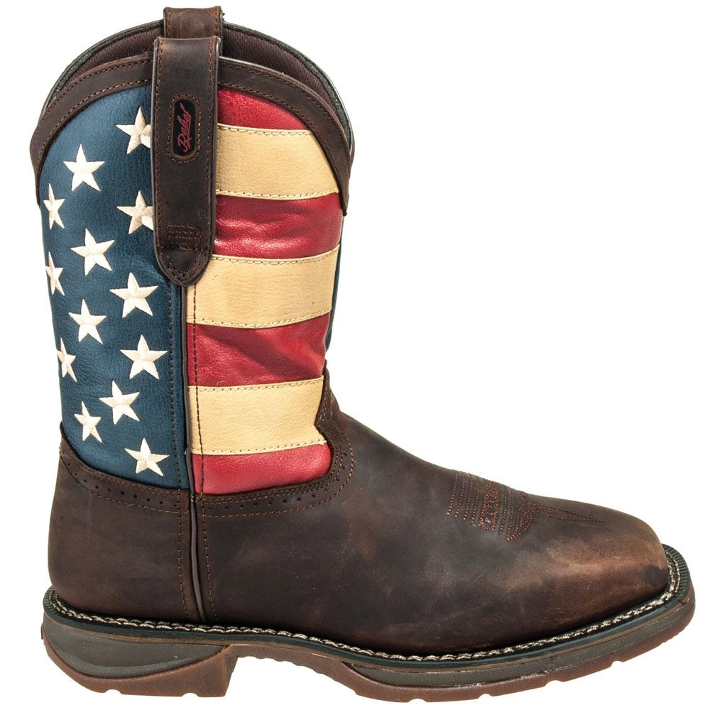 Durango Boots: Men's Steel Toe DB020 American Flag Rebel Cowboy Boots 6 Durango Boots: Men's Steel Toe DB020 American Flag Rebel Cowboy Boots - Image 4
