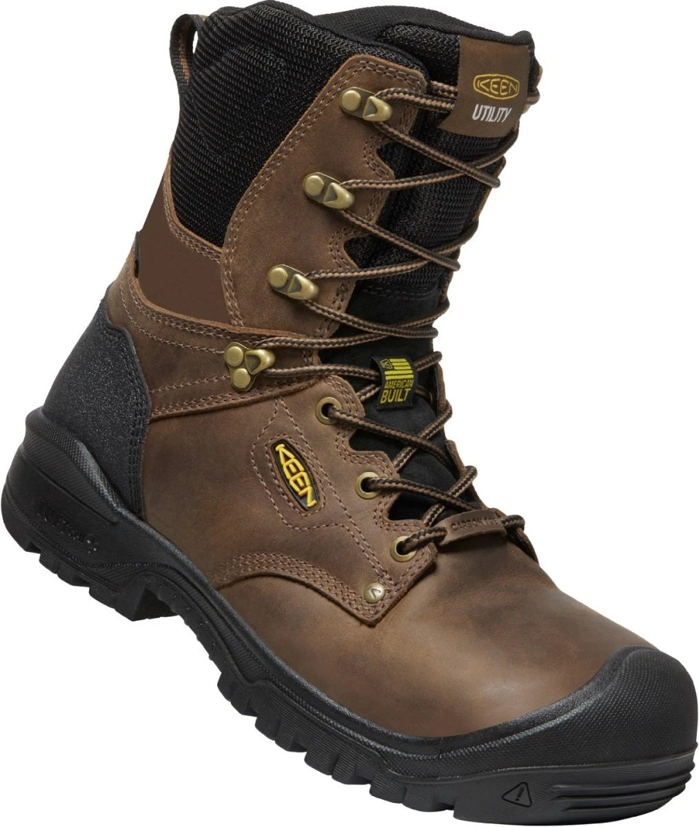 Keen Utility Boots: Men's 1026488 Dark Earth Carbon Toe Black 8" Waterproof Independence Boot 3 Keen Utility Boots: Men's 1026488 Dark Earth Carbon Toe Black 8" Waterproof Independence Boot