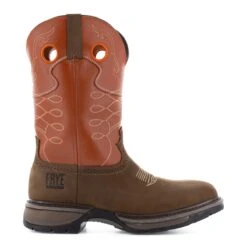 Frye Supply Boots: FR40102 Brown/Orange Steel Toe Safety-Crafted 10" Unlined Western Work Boot 8 Frye Supply Boots: FR40102 Brown/Orange Steel Toe Safety-Crafted 10" Unlined Western Work Boot -doublehboots shop fr40102 02edit