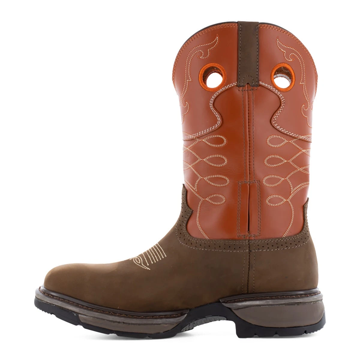 Frye Supply Boots: FR40102 Brown/Orange Steel Toe Safety-Crafted 10" Unlined Western Work Boot 6 Frye Supply Boots: FR40102 Brown/Orange Steel Toe Safety-Crafted 10" Unlined Western Work Boot - Image 4