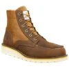 Carhartt Boots: Men's FW6035-M Brown Leather And Nylon 6-Inch Soft Toe Wedge Work Boot -doublehboots shop fw6035 main