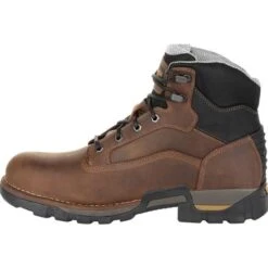 Georgia Boots: Men's GB00312 Brown EH Plain Toe Eagle One Waterproof Boots 10 Georgia Boots: Men's GB00312 Brown EH Plain Toe Eagle One Waterproof Boots -doublehboots shop gb00312 5 large
