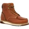 Georgia Boots: Men's GB00489 Brown Plain Toe AMP LT Wedge Moc Toe EH 6" Work Boot