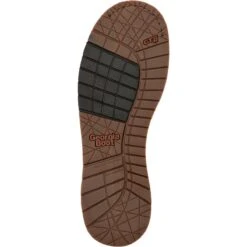 Georgia Boots: Men's GB00489 Brown Plain Toe AMP LT Wedge Moc Toe EH 6" Work Boot -doublehboots shop gb00489 outsole