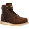 Georgia Boots: Men's GB00592 Brown Nano Composite Toe AMP LT Wedge Moc Toe Waterproof Work Boot -doublehboots shop gb00592