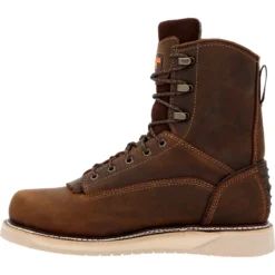 Georgia Boots: Men's GB00593 Brown Plain Toe AMP LT Wedge Waterproof Lace To Toe Work Boot 11 Georgia Boots: Men's GB00593 Brown Plain Toe AMP LT Wedge Waterproof Lace To Toe Work Boot -doublehboots shop gb00593 instep profile