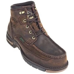Georgia Boots: Waterproof Men's 6-Inch Brown G7403 Moc-Toe Athens Work Boots -doublehboots shop georgia sg7403 p 01