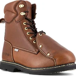 Iron Age Boots: Men's IA5015 Brown Steel Toe External Met Guard EH Work Boot