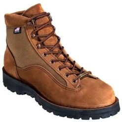 Danner Boots: Men's Brown 33000 USA-Made Waterproof Slip-Resistant Light II Boots -doublehboots shop image 64933