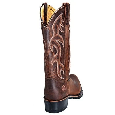 Double H Boots: Men's 2282 Brown Safety Toe USA-Made Cowboy Work Boots 7 Double H Boots: Men's 2282 Brown Safety Toe USA-Made Cowboy Work Boots - Image 5