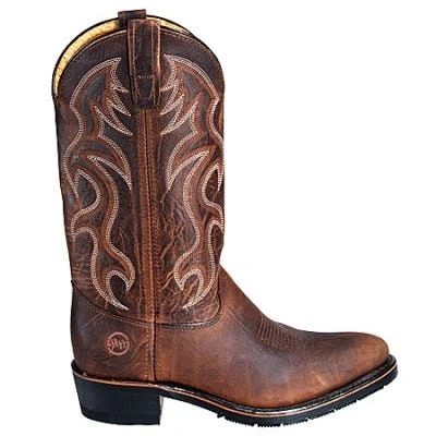 Double H Boots: Men's 2282 Brown Safety Toe USA-Made Cowboy Work Boots 3 Double H Boots: Men's 2282 Brown Safety Toe USA-Made Cowboy Work Boots