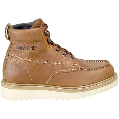 Wolverine Boots: Men's 8289 Steel Toe Wedge Sole Moc Toe Boots 3 Wolverine Boots: Men's 8289 Steel Toe Wedge Sole Moc Toe Boots