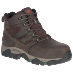 Merrell Boots: Men's J10627 Brown Moab Vertex Mid Composite Toe Waterproof Work Boot 11 Merrell Boots: Men's J10627 Brown Moab Vertex Mid Composite Toe Waterproof Work Boot -doublehboots shop j10627