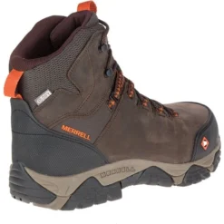 Merrell Boots: Men's J15735 Brown Orange Phaserbound Composite Toe Waterproof Work Hiker -doublehboots shop j15735 1