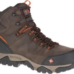 Merrell Boots: Men's J15735 Brown Orange Phaserbound Composite Toe Waterproof Work Hiker -doublehboots shop j15735